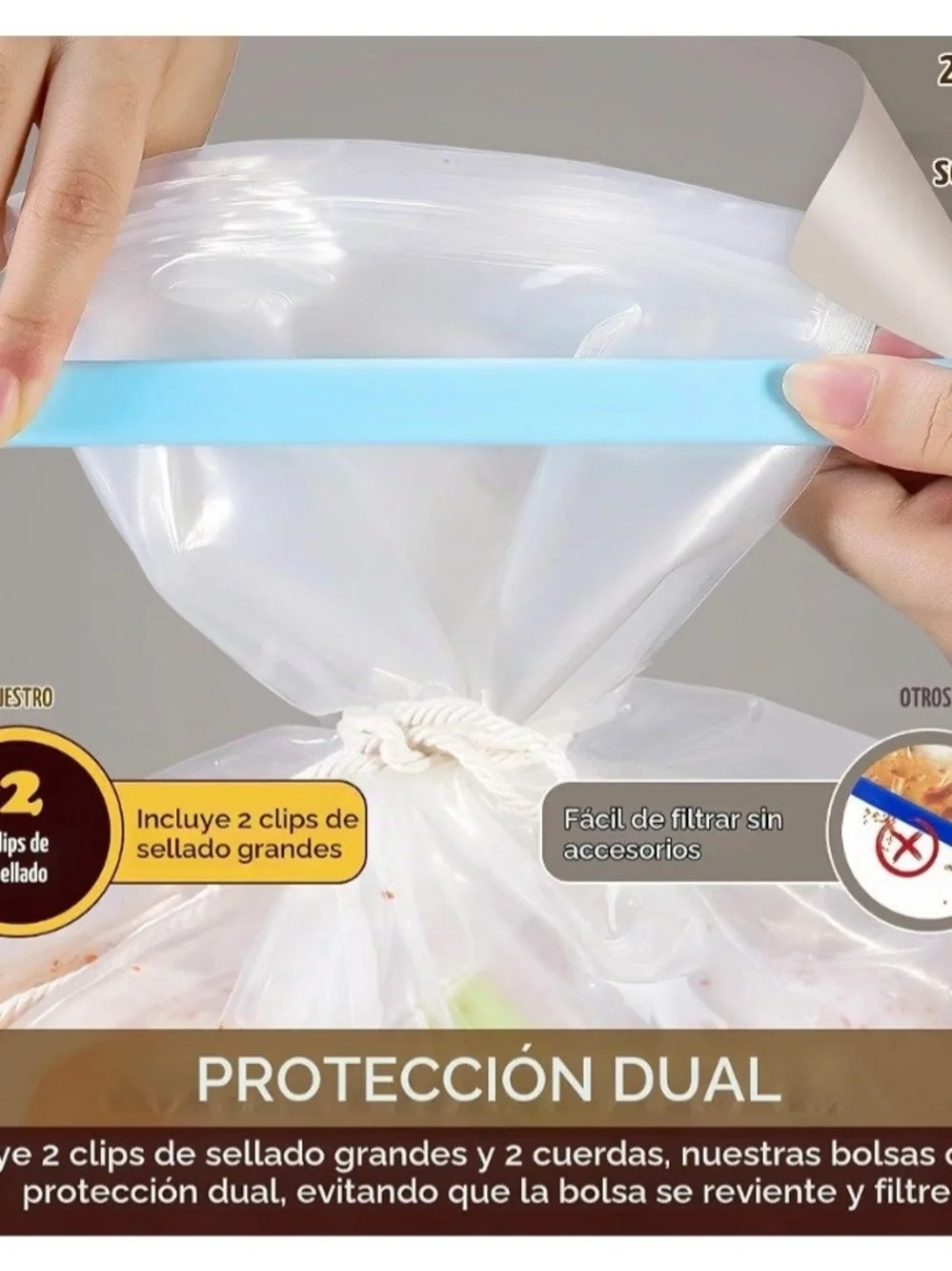 2-Pack with Blue Clips - Brining & Marinade Bags